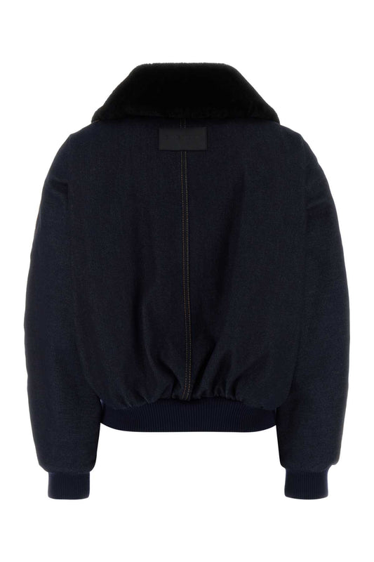 SHEARLING COLLAR DENIM BLOUSON JACKETS