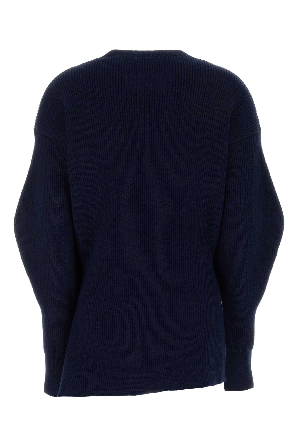 CREW NECK ASYMMETRIC LONG JUMPER BLAZERS AND VESTS