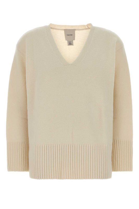 LUX WOOL VNECK SWEATER KNITWEARS