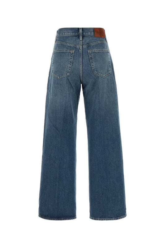 THE WIDE LEG AGED SAPPHIRE JEANS