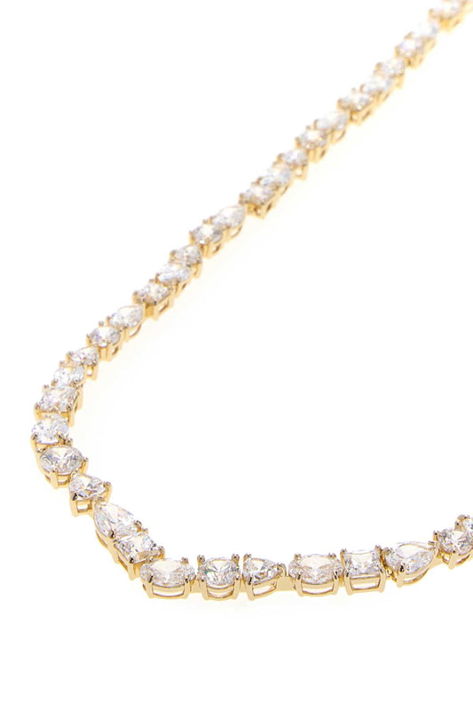 MESMERA:NECKLACE V WHITE/GOS NECKLACES