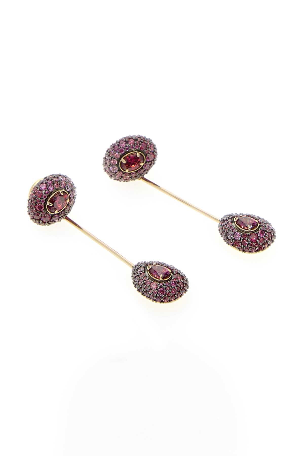 SUBLIMA:PE LONG RED MUL/GOS EARRINGS