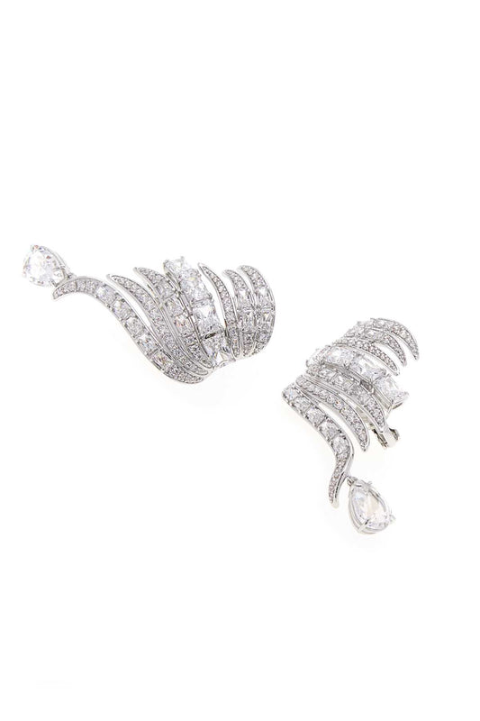 VIENNA:CE WHITE/RHS EARRINGS