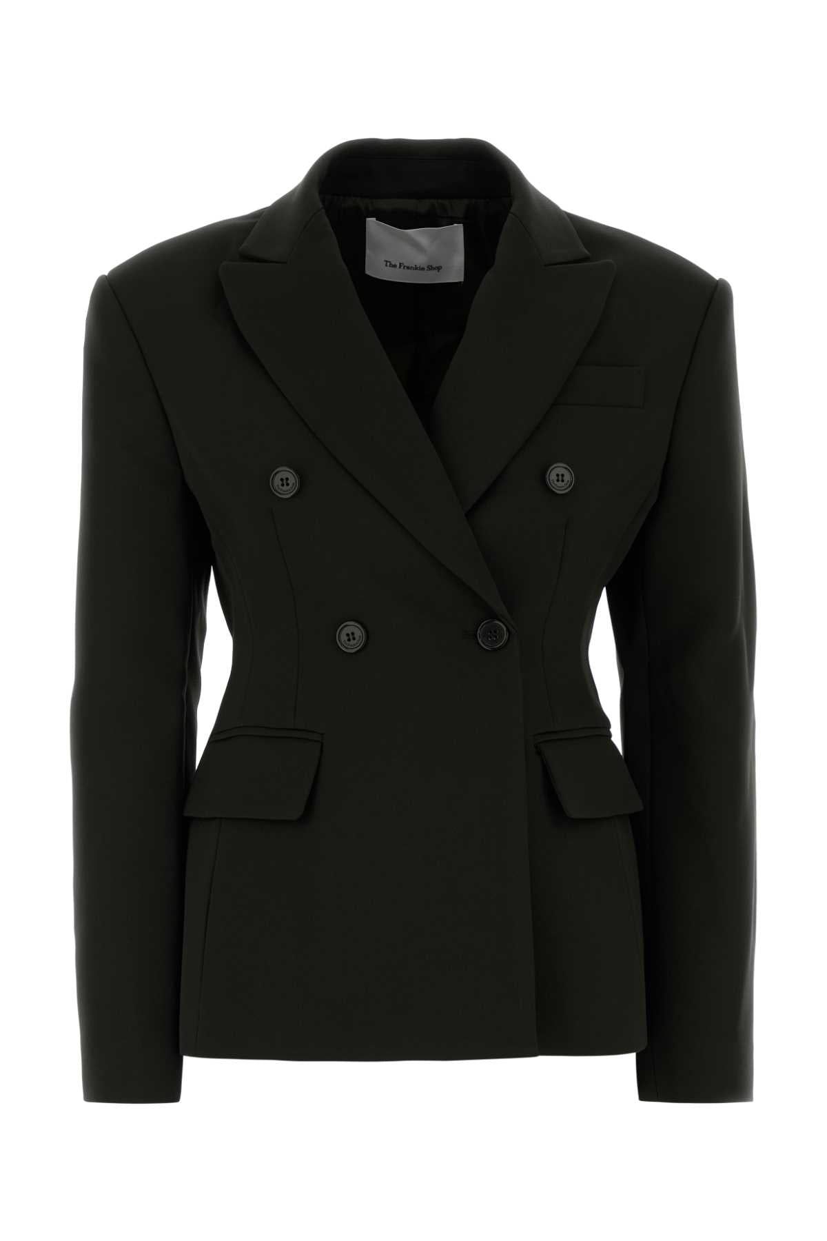 DOYER CINCHED BLAZER - BLACK BLAZERS AND VESTS