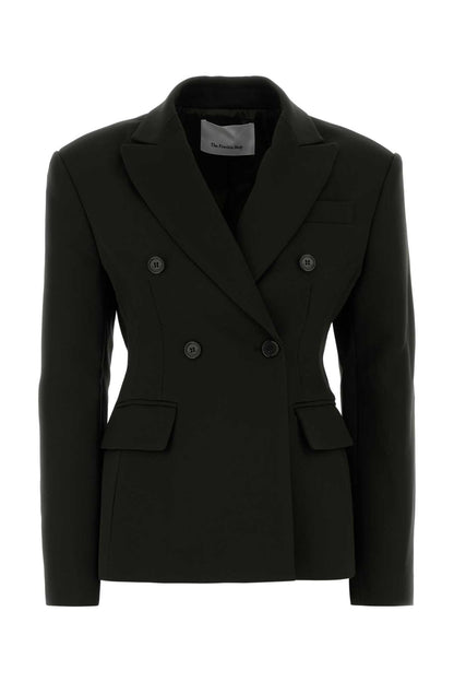 DOYER CINCHED BLAZER - BLACK BLAZERS AND VESTS