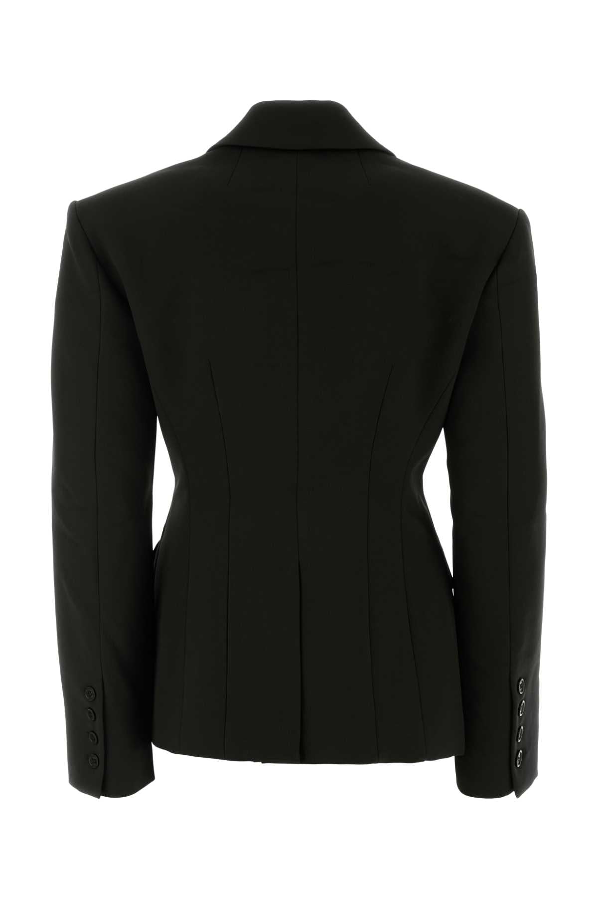 DOYER CINCHED BLAZER - BLACK BLAZERS AND VESTS