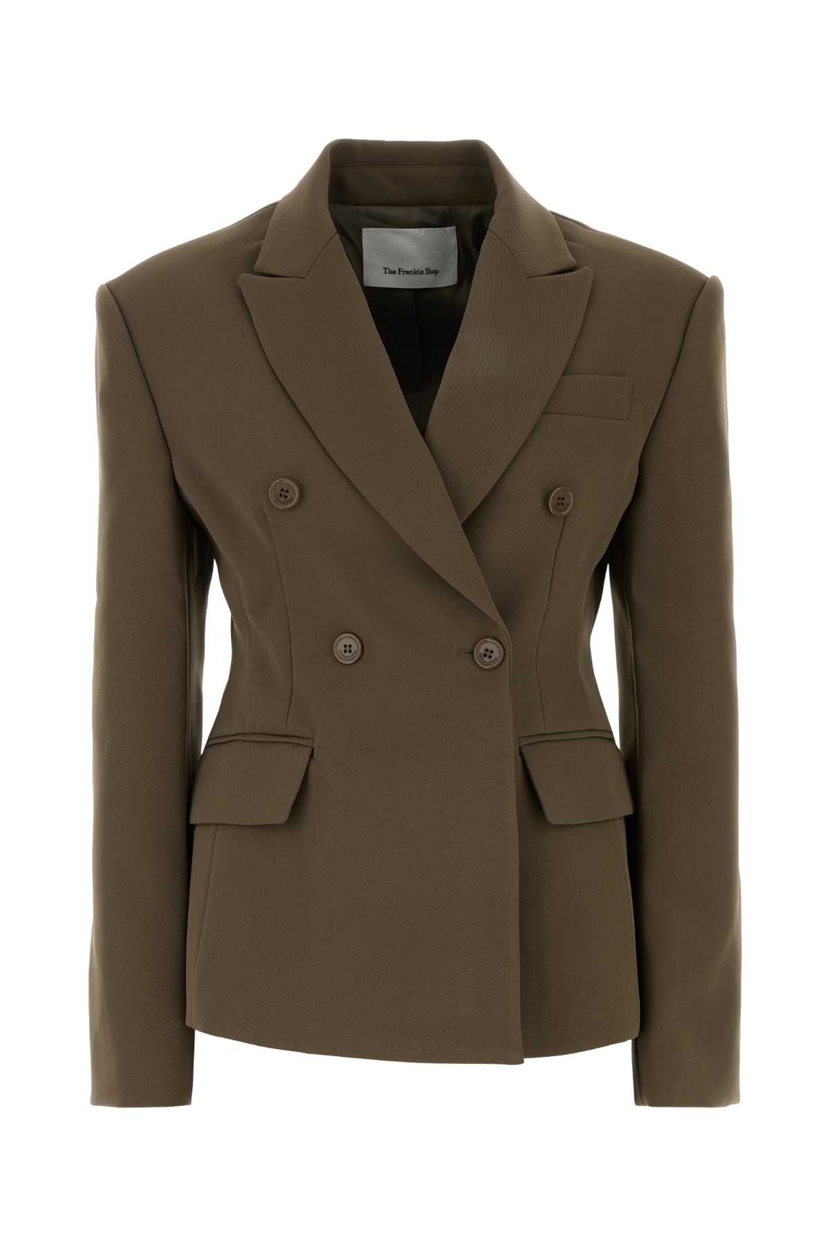 DOYER CINCHED BLAZER - MOSS GREEN PANTS