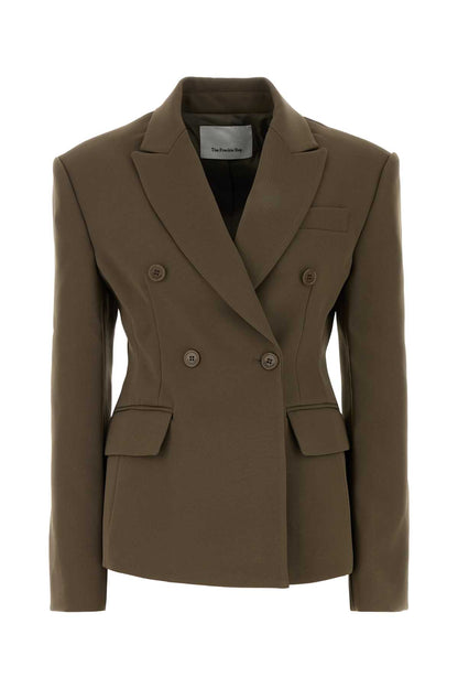 DOYER CINCHED BLAZER - MOSS GREEN PANTS