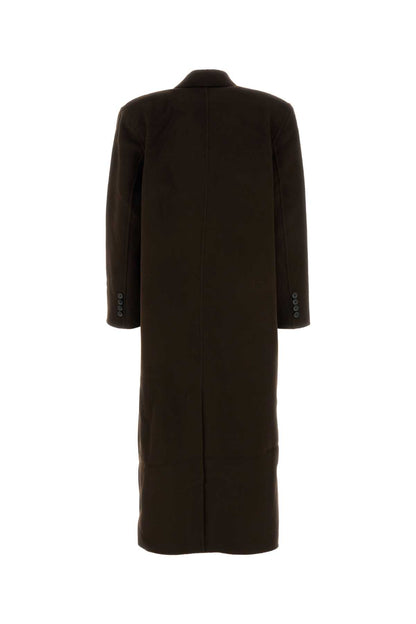GAIA DOUBLE BREASTED COAT - DARK BROWN COATS