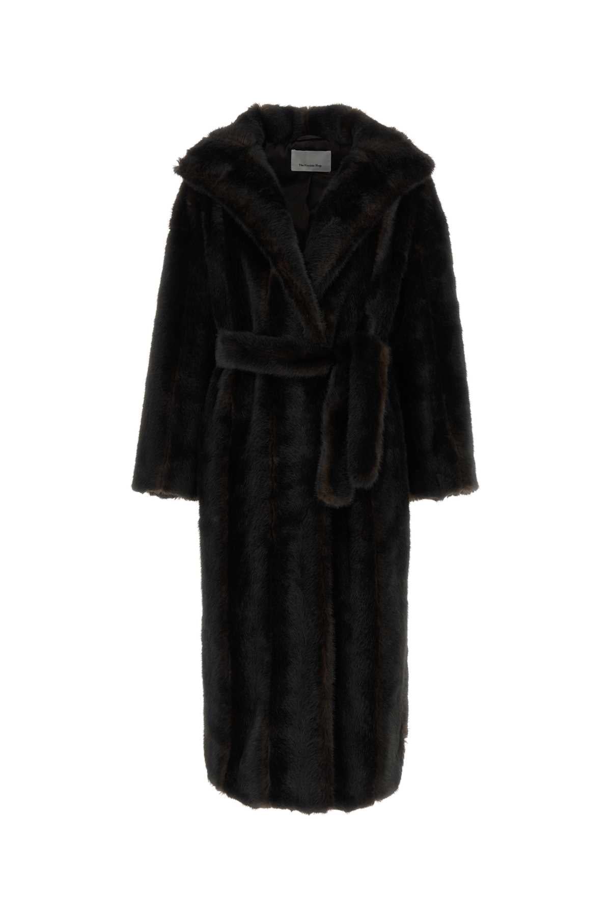 RAVELLO FAUX FUR ROBE COAT JACKETS
