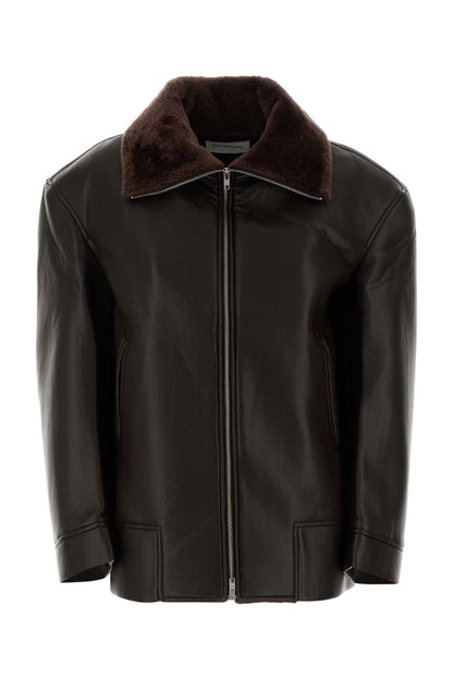ASPEN FAUX LEATHER JACKET BLAZERS AND VESTS