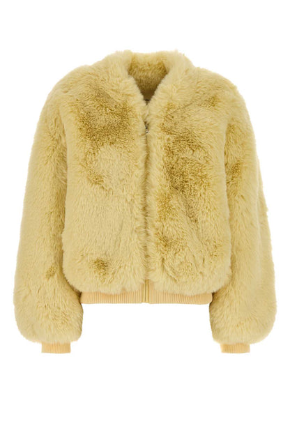 SENNA FAUX FUR COLLARLESS JACKET JACKETS