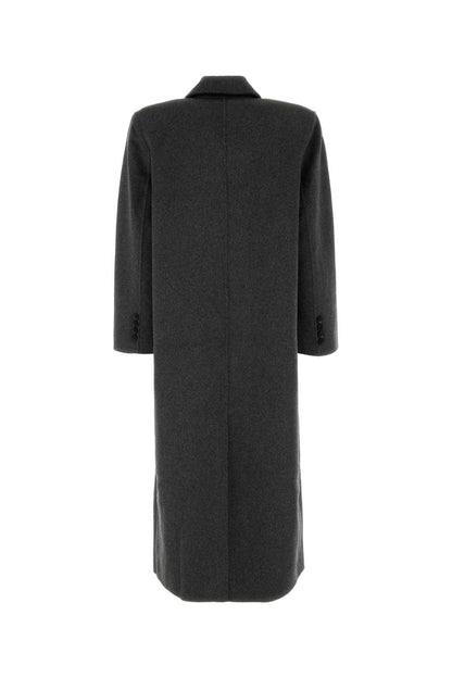 NIKOLA PADDED TRENCH COAT - DARK GREY MELANGE COATS
