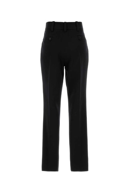 SATIN WOOL TAILORED PANTS PANTS