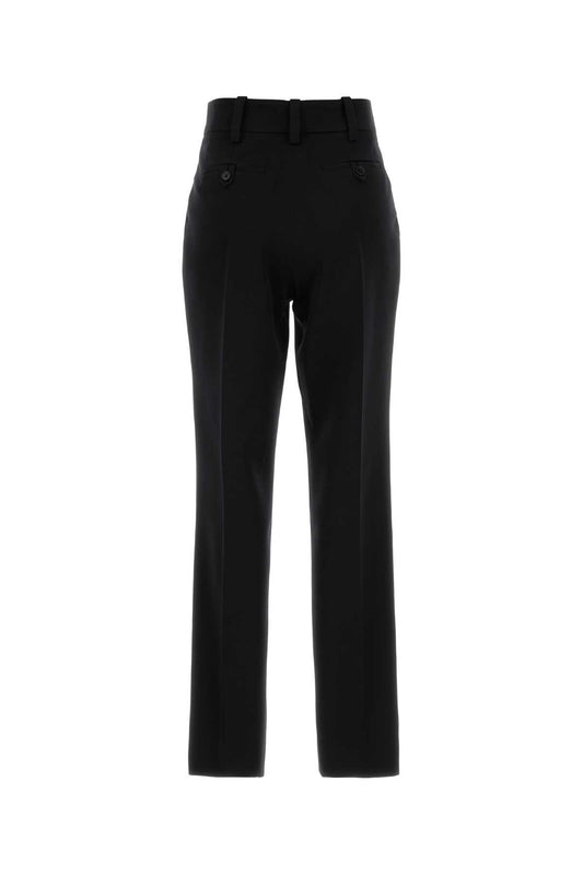 SATIN WOOL TAILORED PANTS PANTS