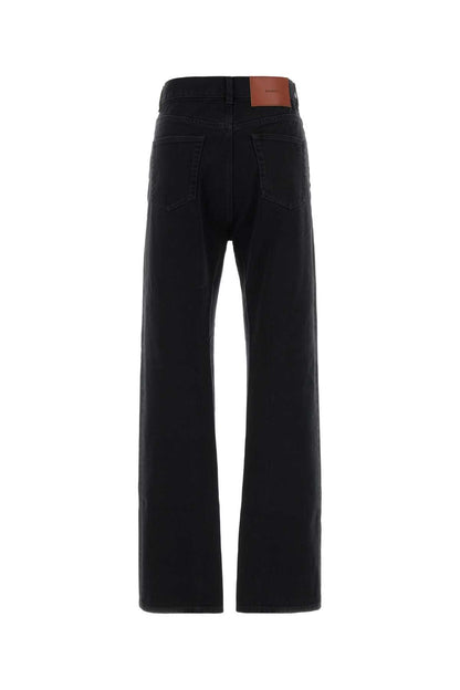 STRAIGHT FIT BLACK DENIM PANTS JEANS