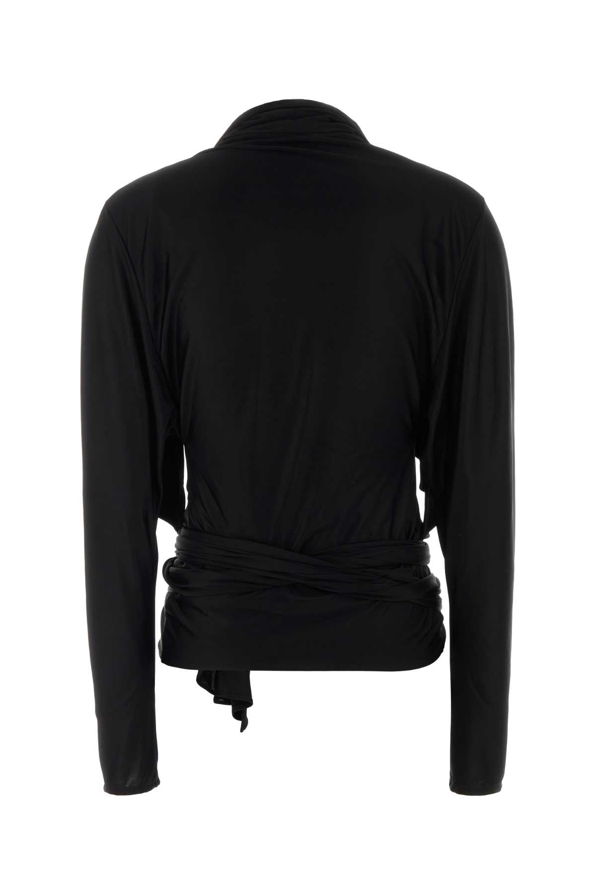 LS OPEN NECK DRAPED VISCOSE JERSEY TOP TOPS