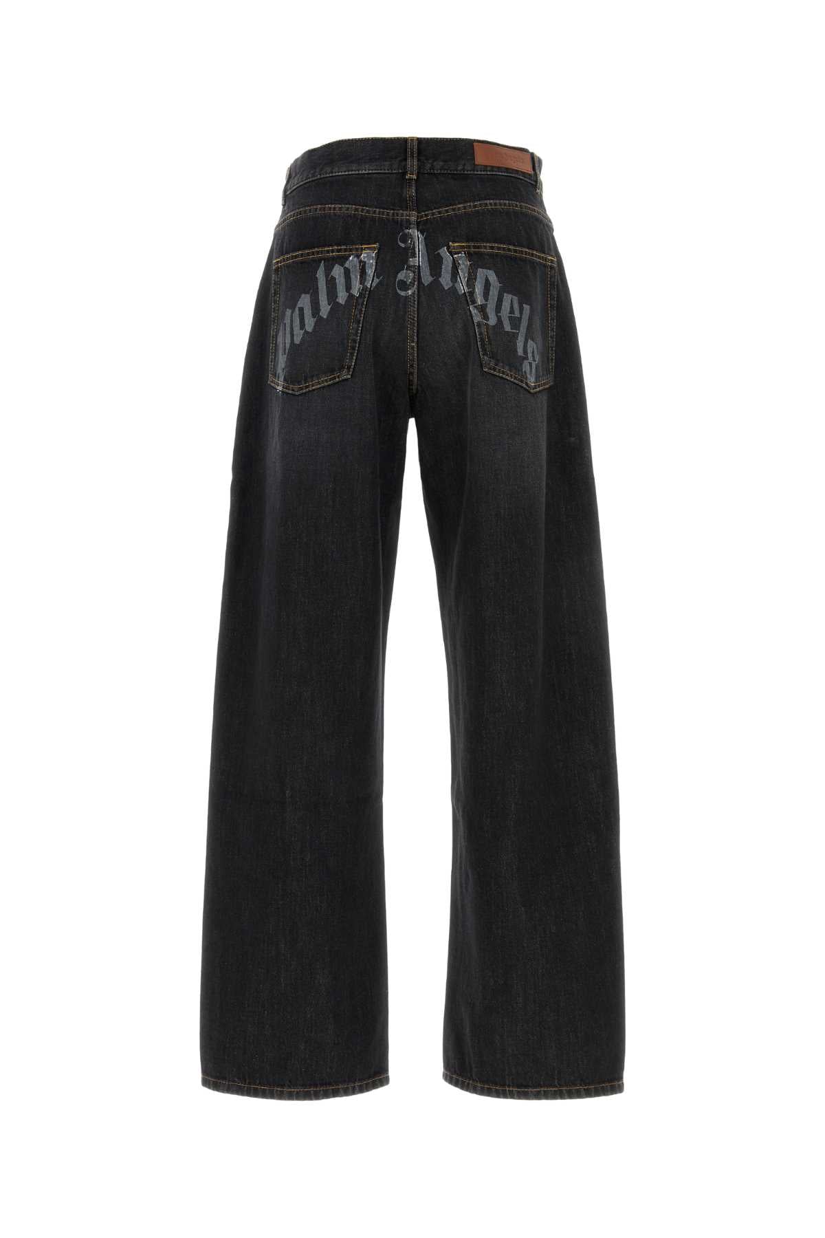 CURVED LOGO LOOSE 5 POCKETS JEANS