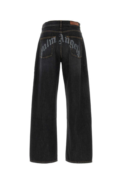 CURVED LOGO LOOSE 5 POCKETS JEANS