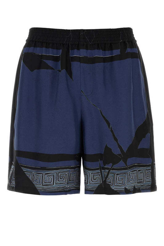 SHORTSSILKTWILLPRINTMEDUSACLUB SHORTS