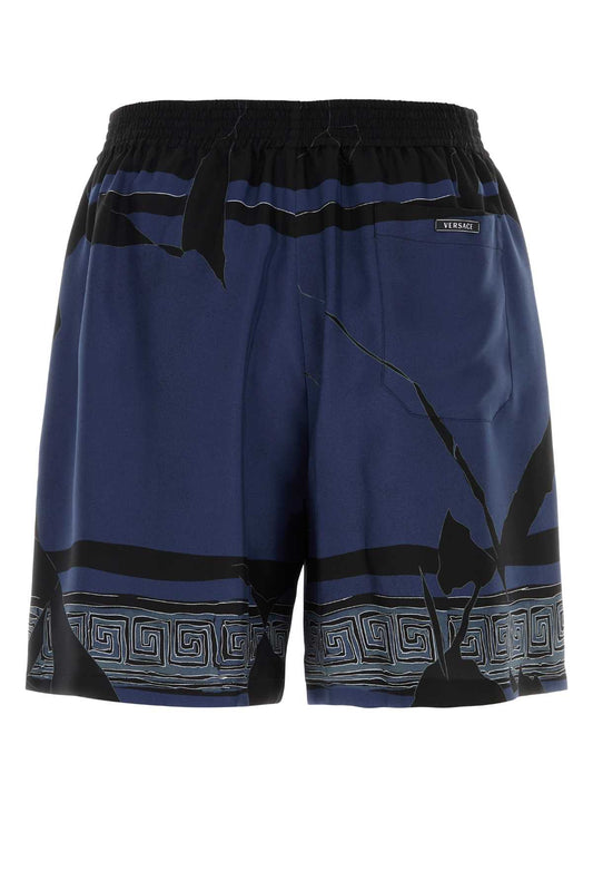 SHORTSSILKTWILLPRINTMEDUSACLUB SHORTS