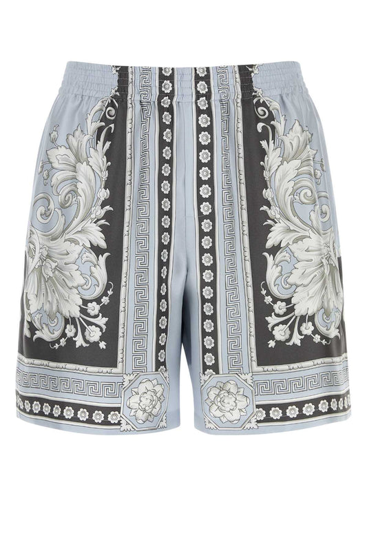 SHORTSSILKTWILLPRINTNEOCLASSICALBAROCCOFOULARD SHORTS