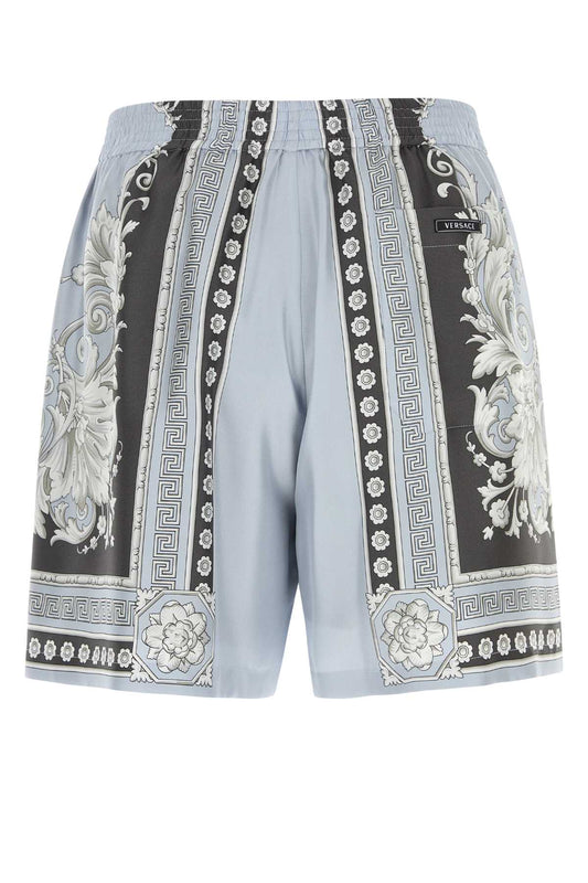 SHORTSSILKTWILLPRINTNEOCLASSICALBAROCCOFOULARD SHORTS