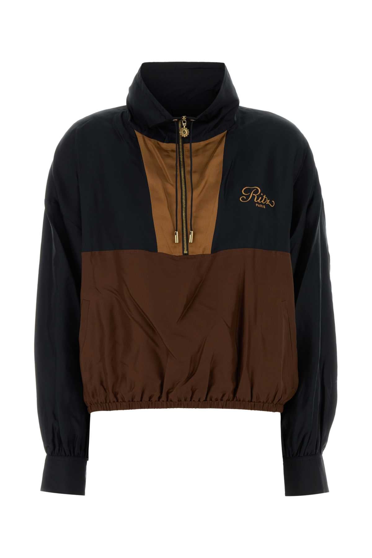 THE RITZ SILK HALF ZIP JACKET KNITWEARS