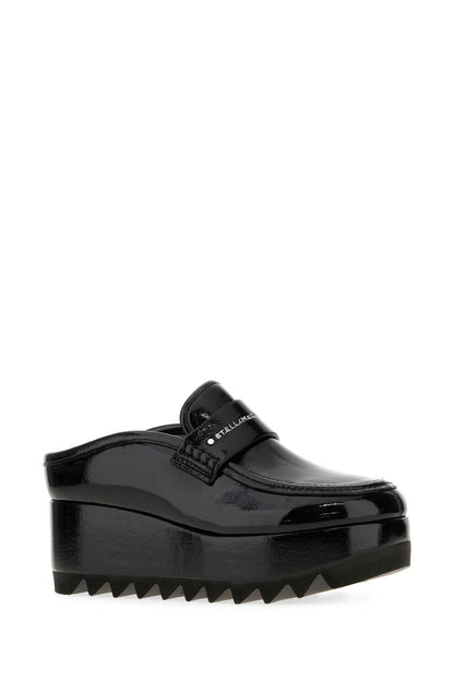 SNEAKELYSE COZY CLOG CRACKED PATENT PUMPS