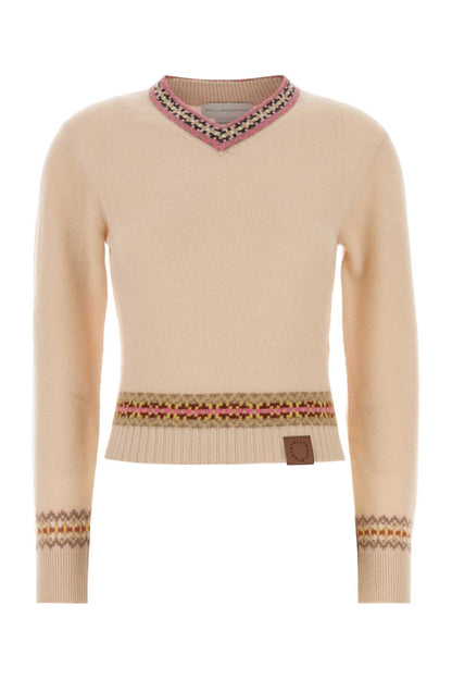 APRES SKI FAIR ISLE V NECK CROPPED JUMPER SWEATSHIRTS