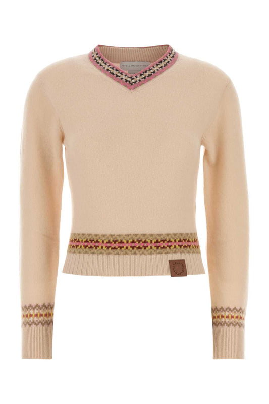 APRES SKI FAIR ISLE V NECK CROPPED JUMPER SWEATSHIRTS