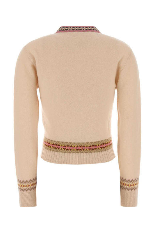 APRES SKI FAIR ISLE V NECK CROPPED JUMPER SWEATSHIRTS