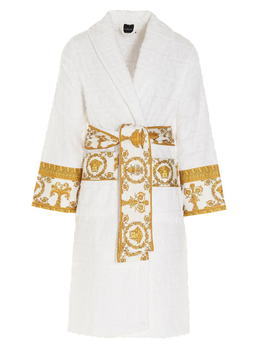 Embossed logo bathrobe Towels