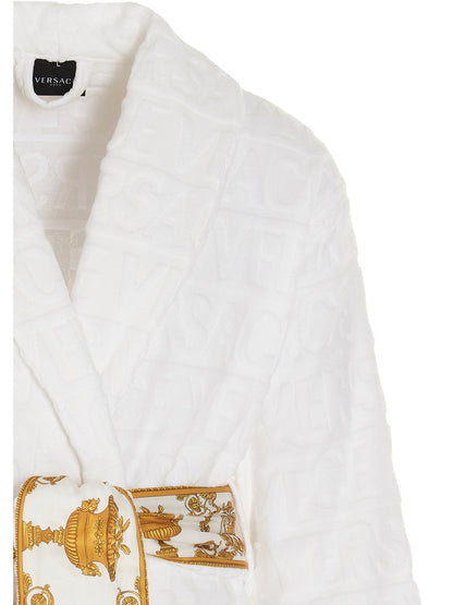 Embossed logo bathrobe Towels