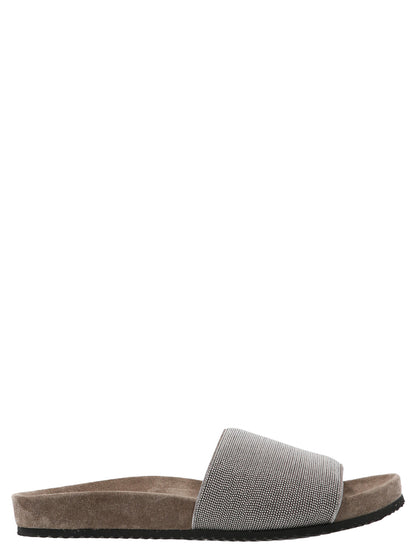 'Monile' suede slides Sandals
