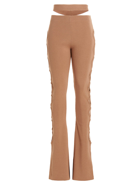 Cut out pants with lacing Pants