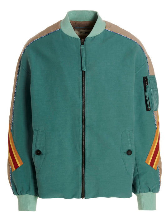 contrast band bomber jacket Piumini, Parka, Giacche casual