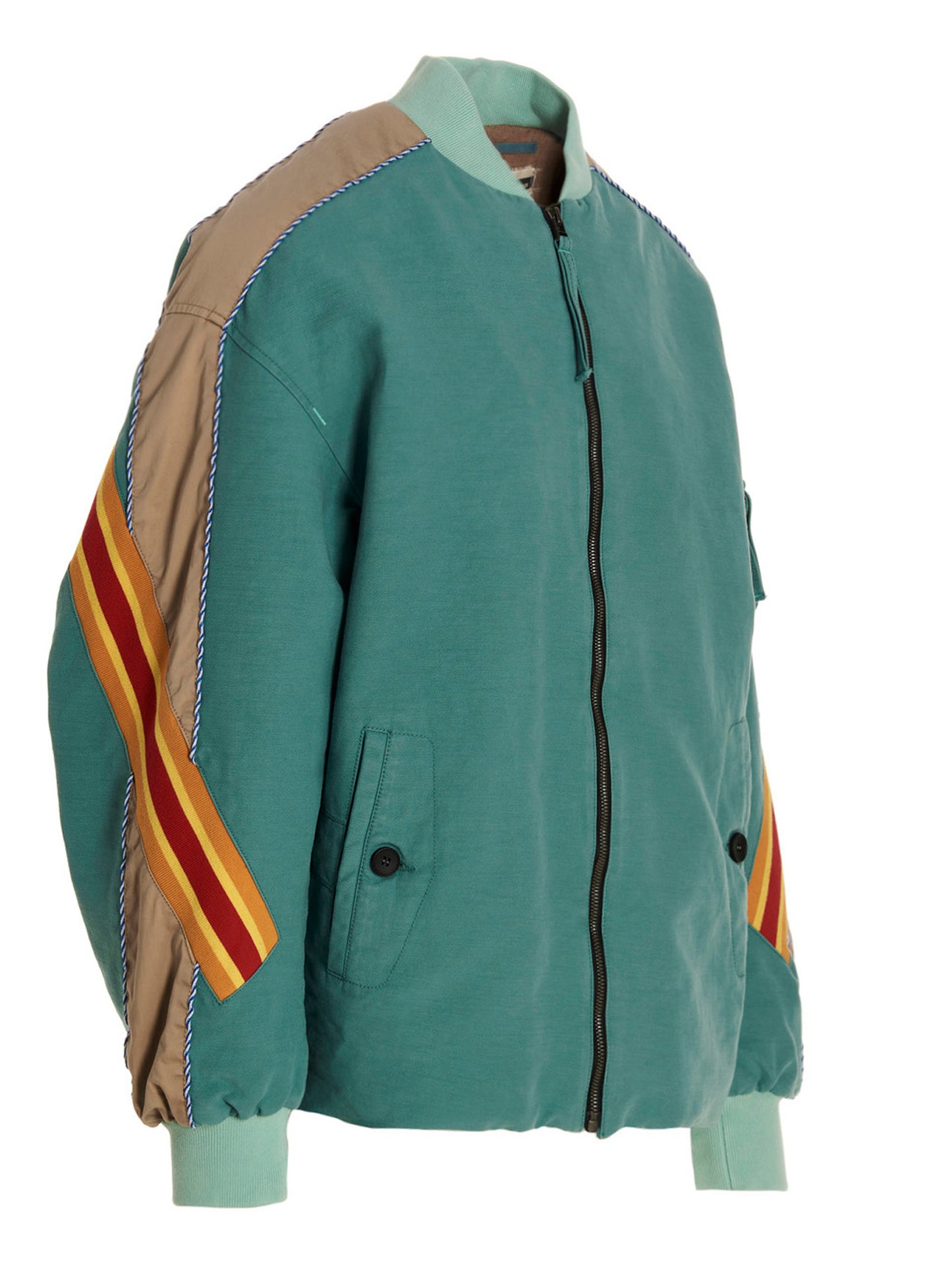 contrast band bomber jacket Piumini, Parka, Giacche casual