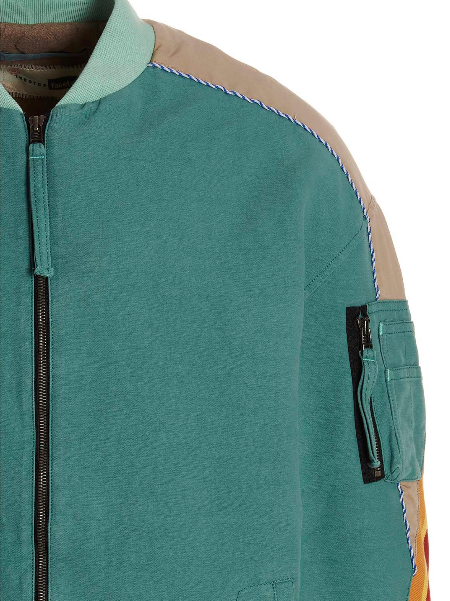 contrast band bomber jacket Piumini, Parka, Giacche casual