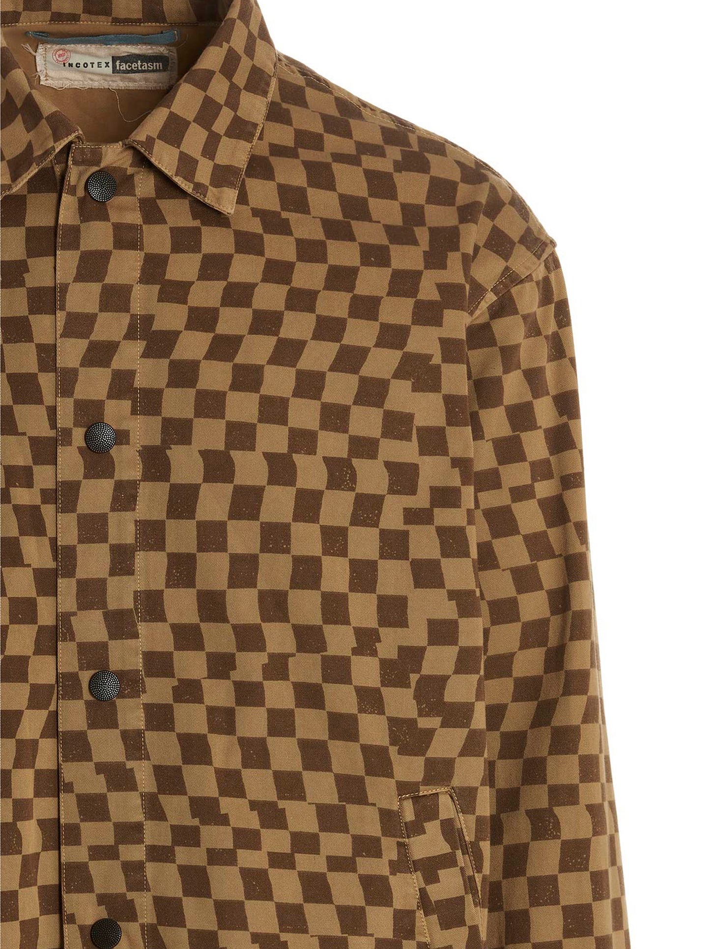 Check print overshirt Shirt, blouse