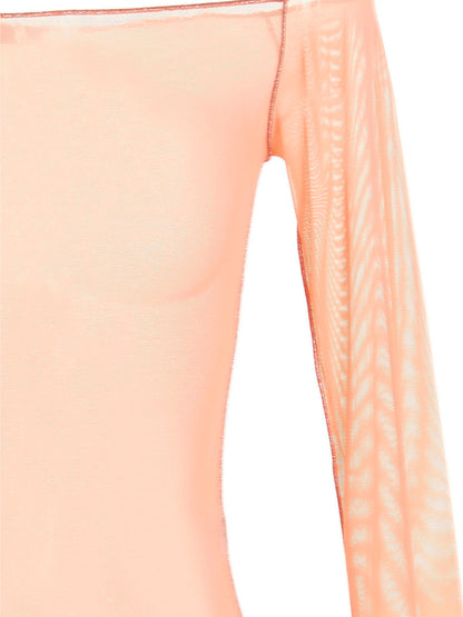 Feather transparent mesh bodysuit Underwear, body
