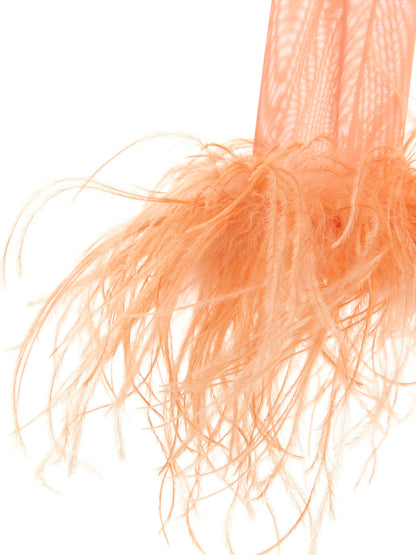 Feather transparent mesh bodysuit Underwear, body