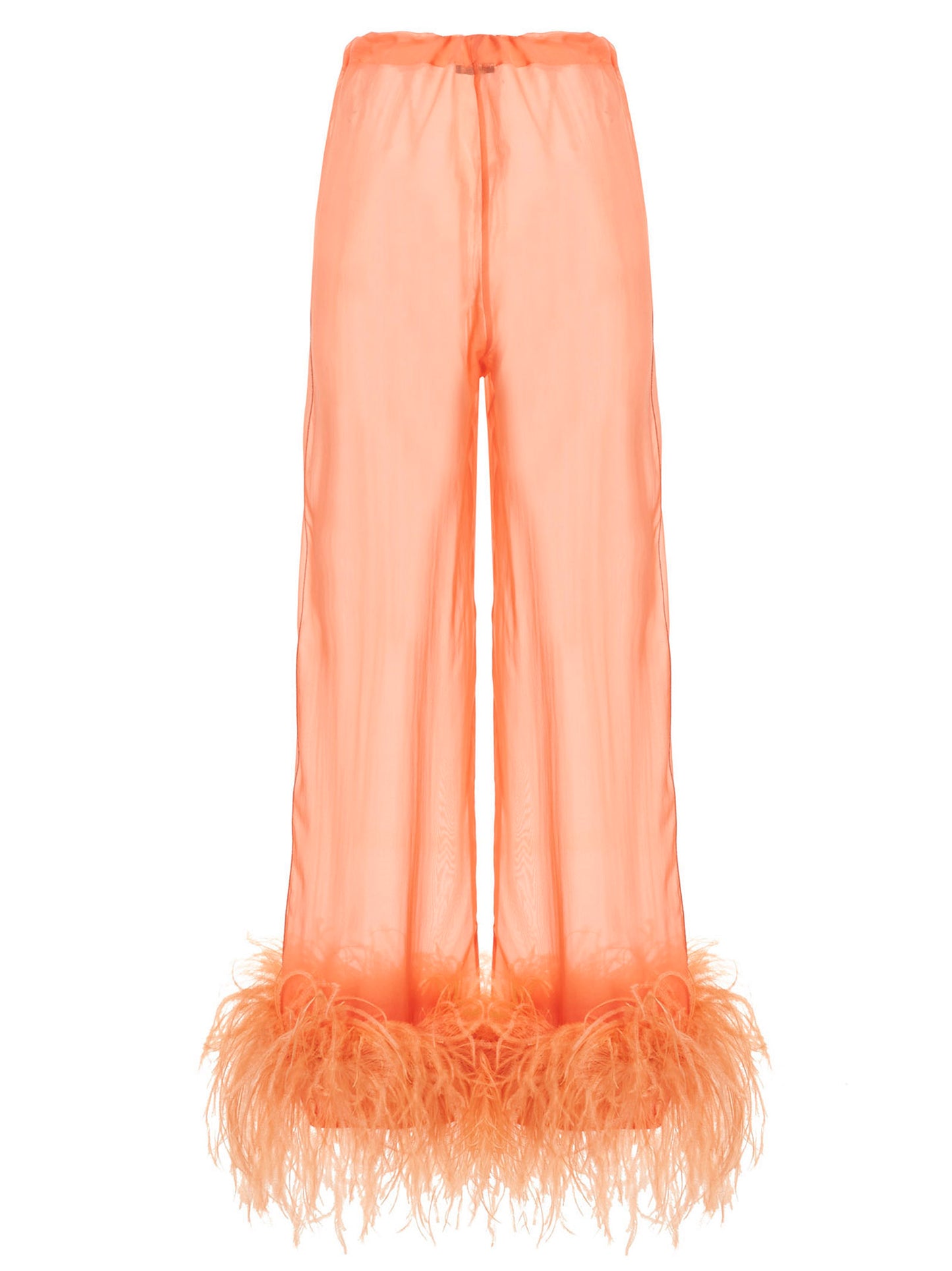 Feather silk pants Pants