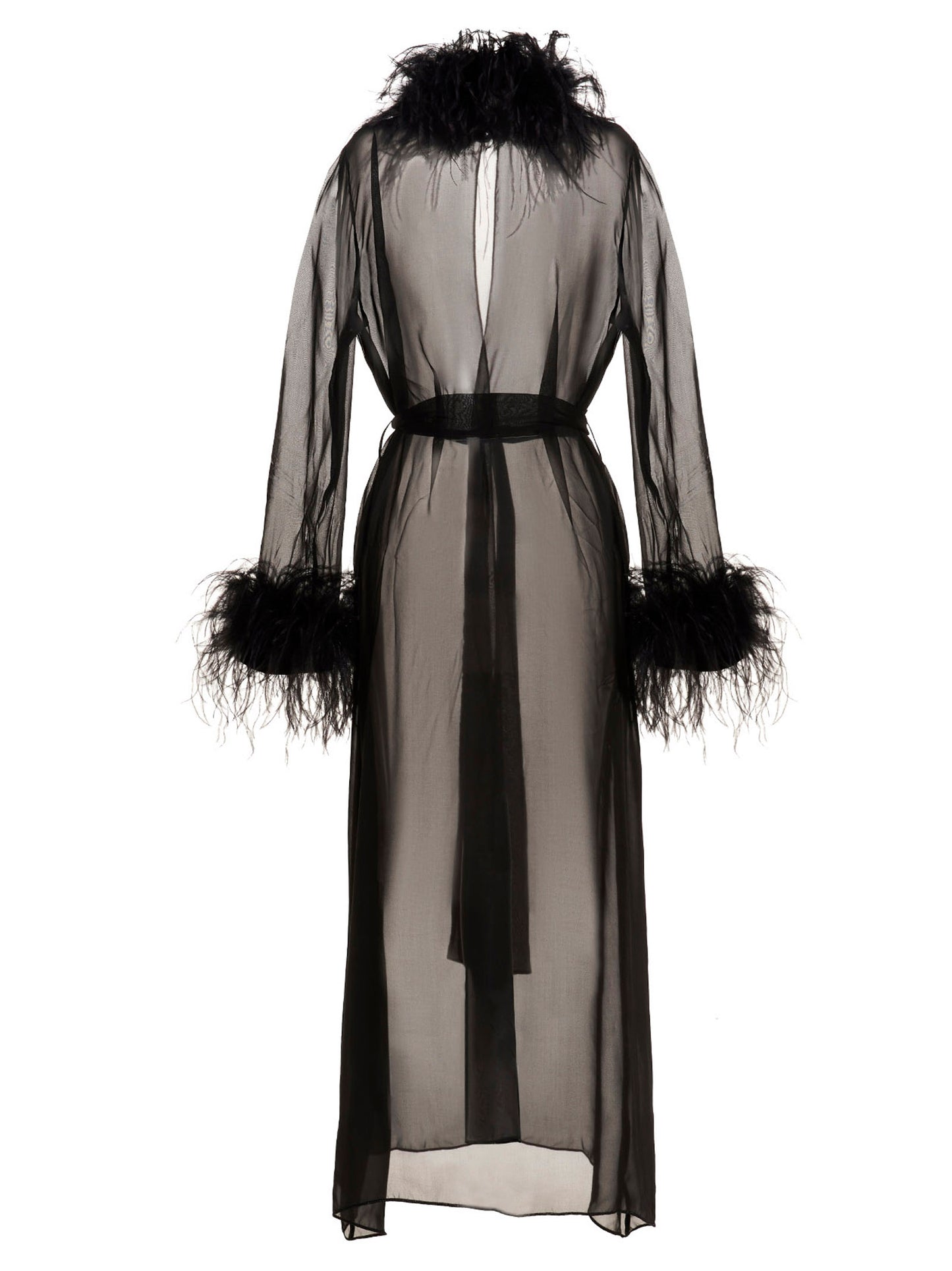 Feather silk dressing gown Underwear, body