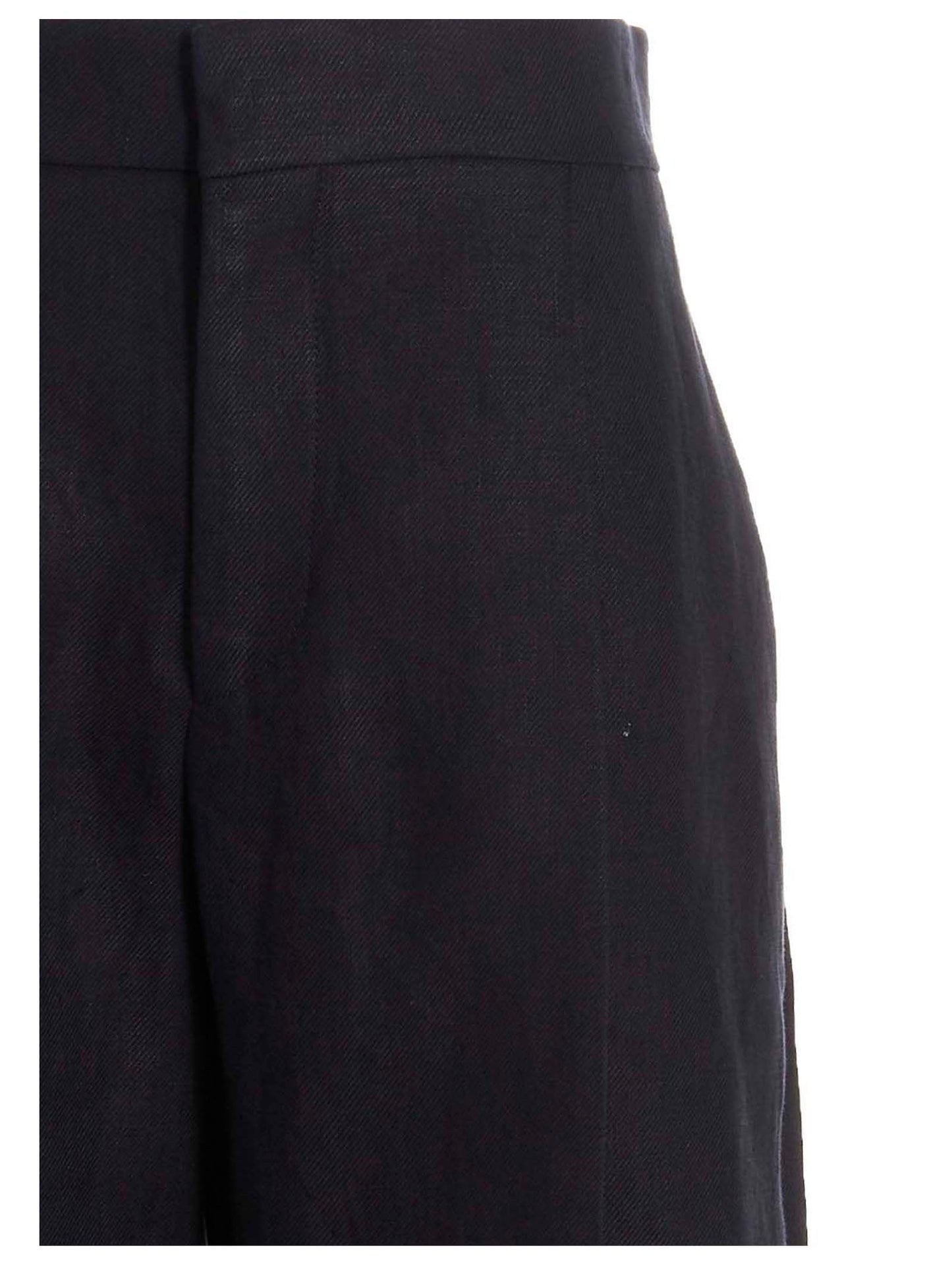 Linen pants with front pleats Pants