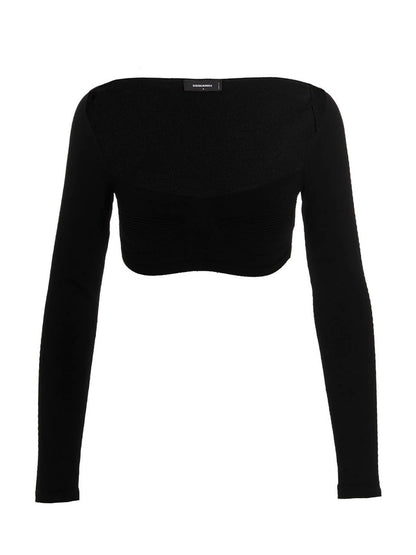 Ribbed cropped sweater Sweater, cardigans