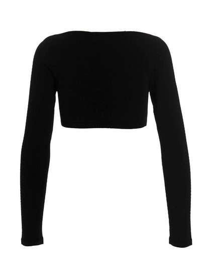 Ribbed cropped sweater Sweater, cardigans