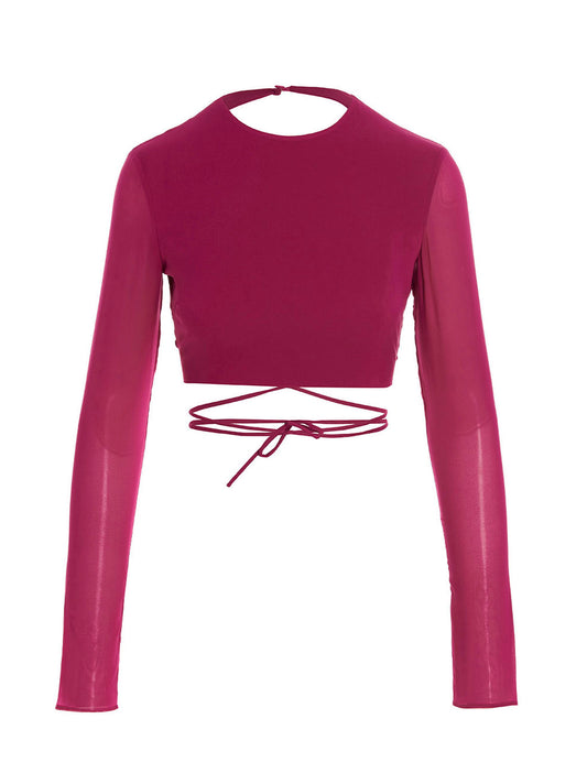 Cropped georgette top Tops