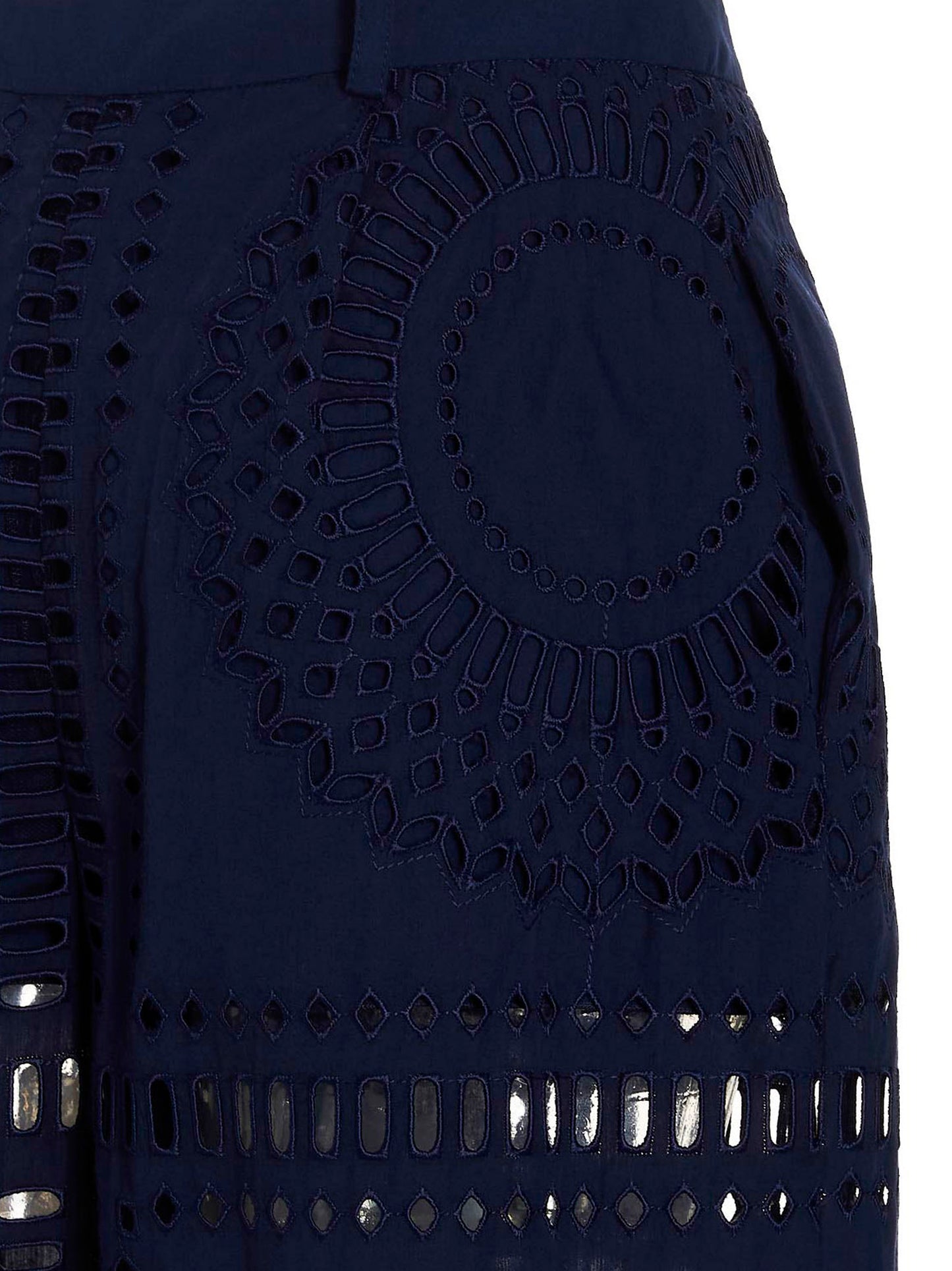 Embroidered cotton pants Pants