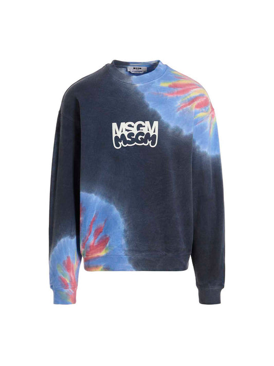 Logo print tie dye sweatshirt by Burro Studio Sweatshirt